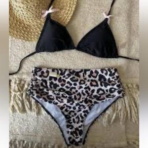 Women Two Piece Halter Bikini Set High‎ Waisted Two Piece Swimsuit Size M